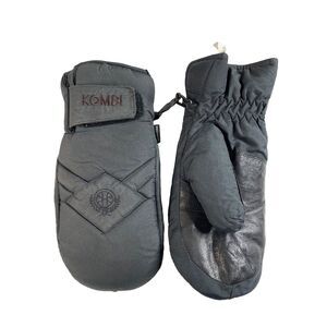 Kombi Ski Snow‎ Mittens Woman's Size Small Black Grips Thinsulate Waterguard
